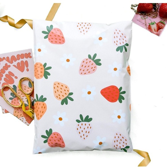 Other - Set of 17 - 10”x13” Strawberries Poly Mailers